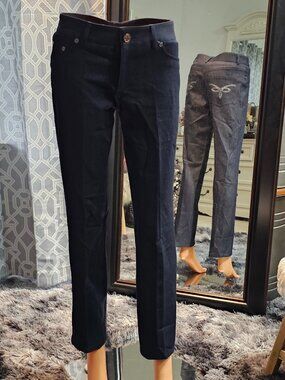 Centre Ville Paris Stretch Dress Trousers – Embroidered Pockets – Size 4
